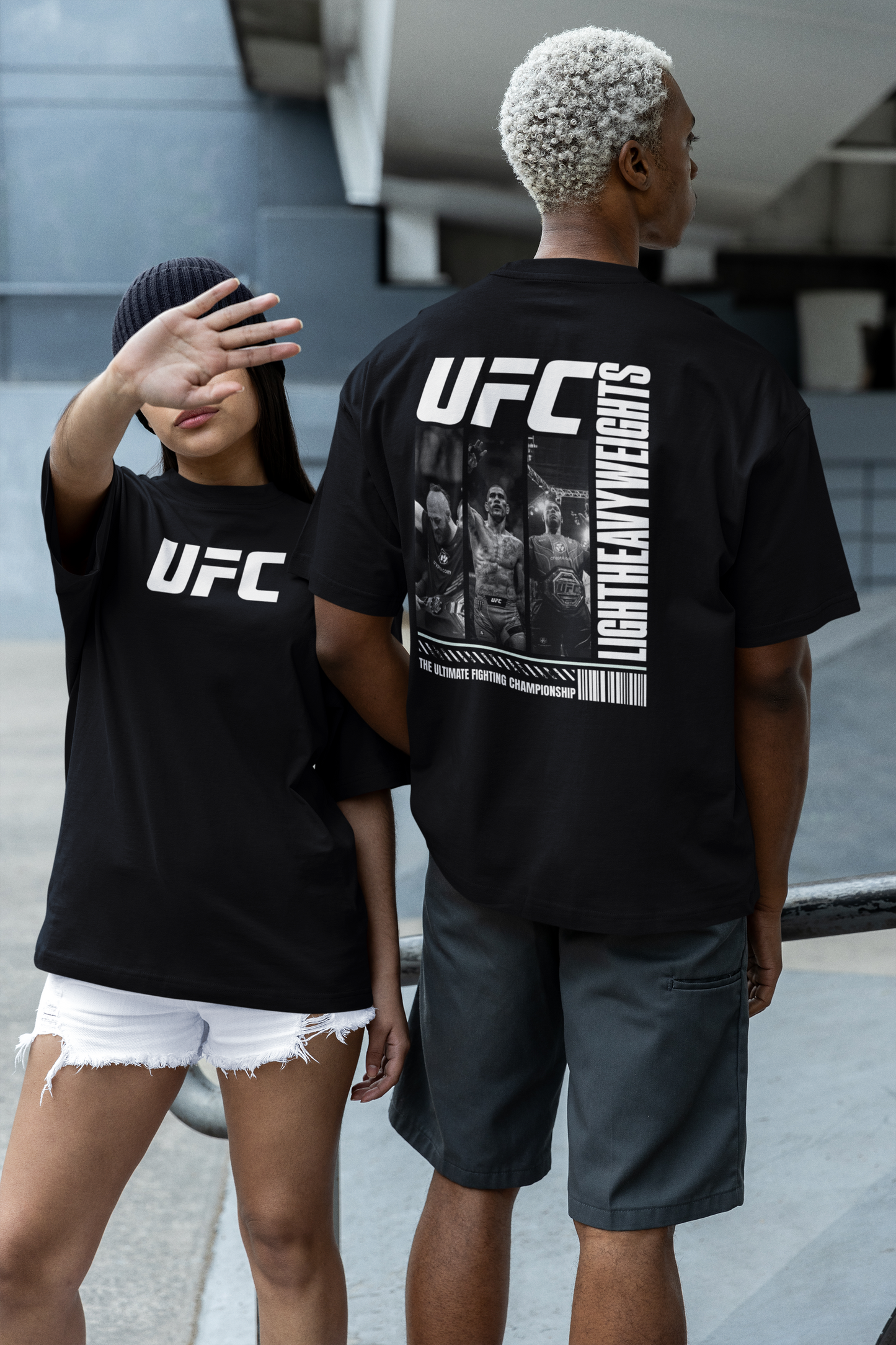 UFC Light Heavyweights Unisex Oversized Boxy Tee - Ultimate Fighting Championship Apparel