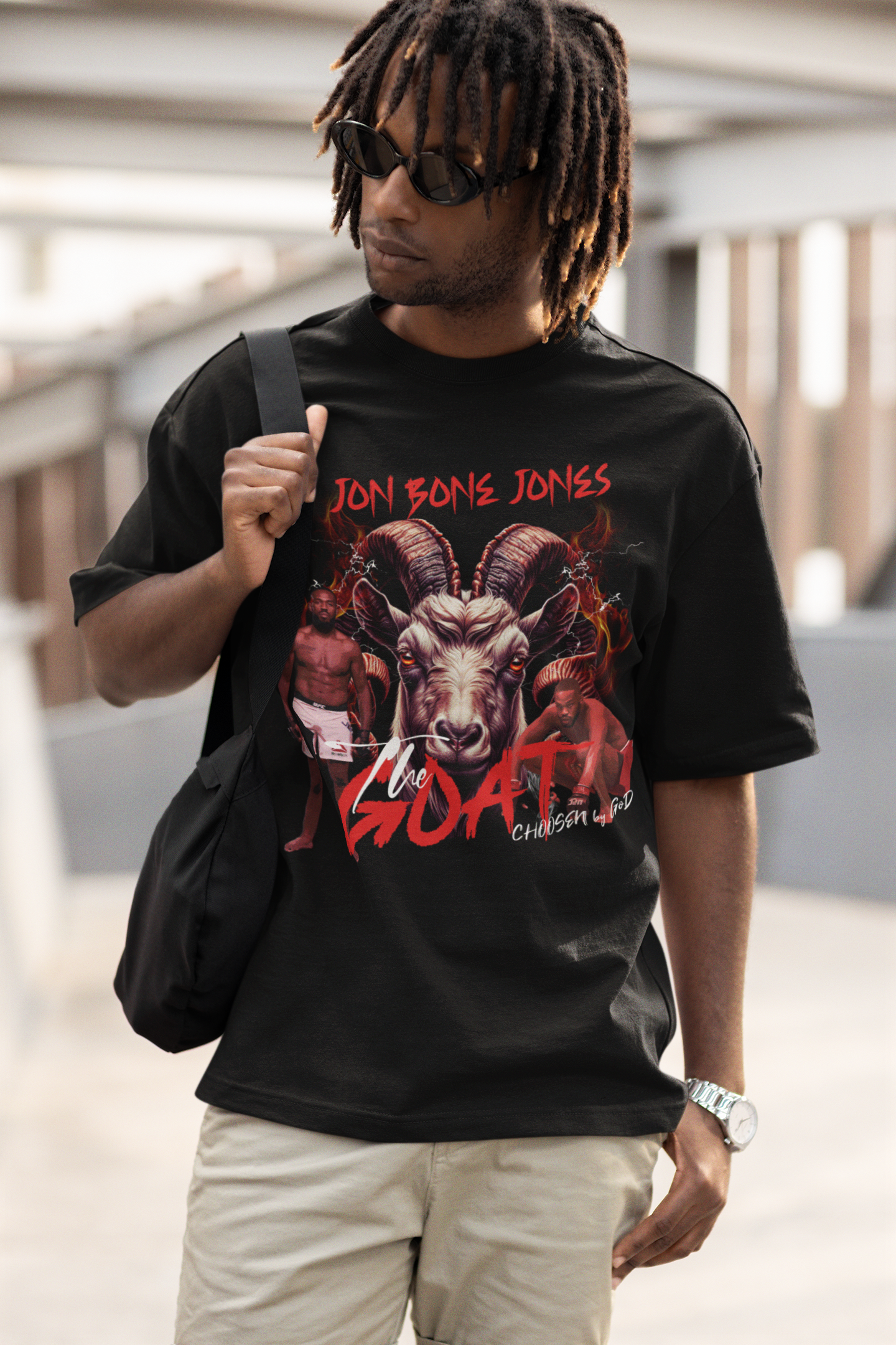 JON JONES Unisex Oversized Boxy Tee