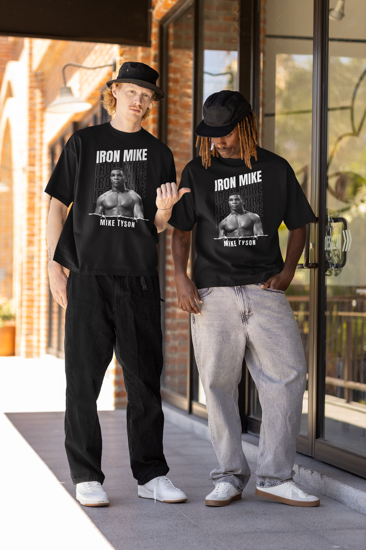 IRON MIKE TYSON Unisex organic oversized high neck t-shirt