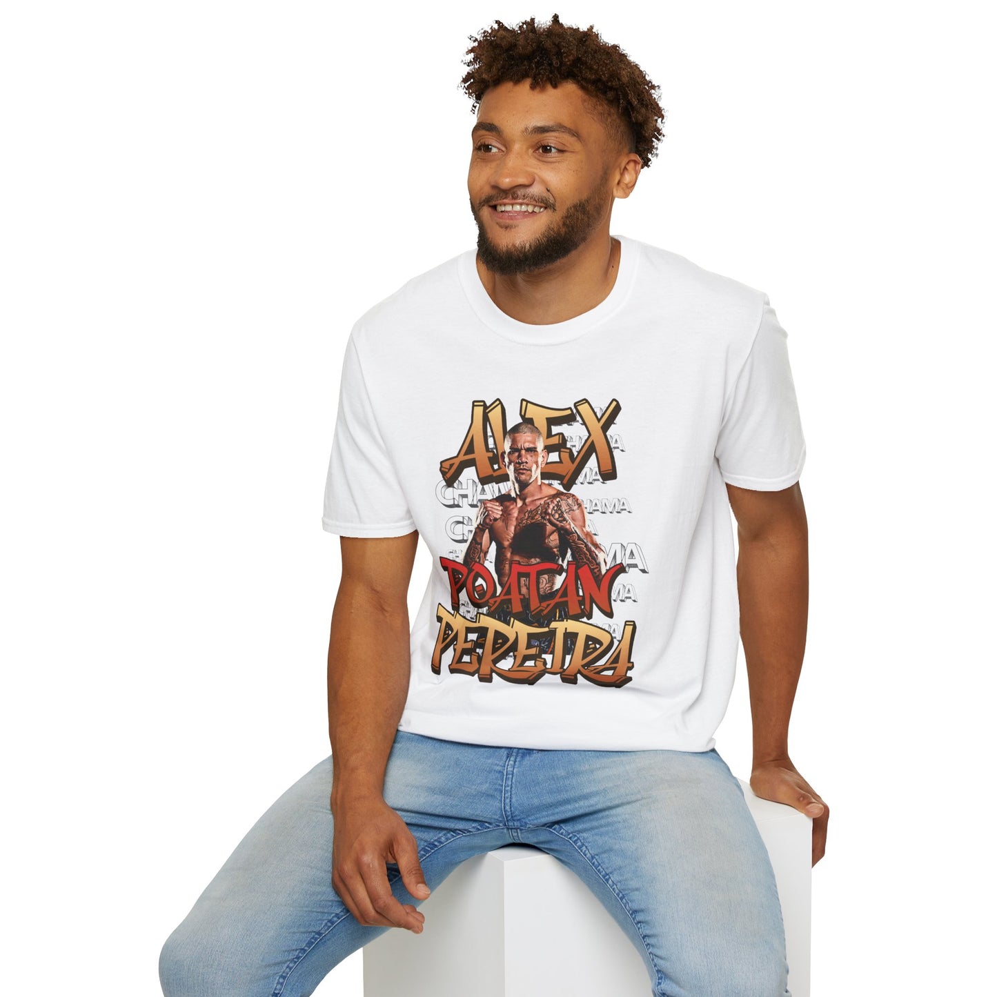 Alex Pereira Graphic  Softstyle T-Shirt - Casual Wear for Fans