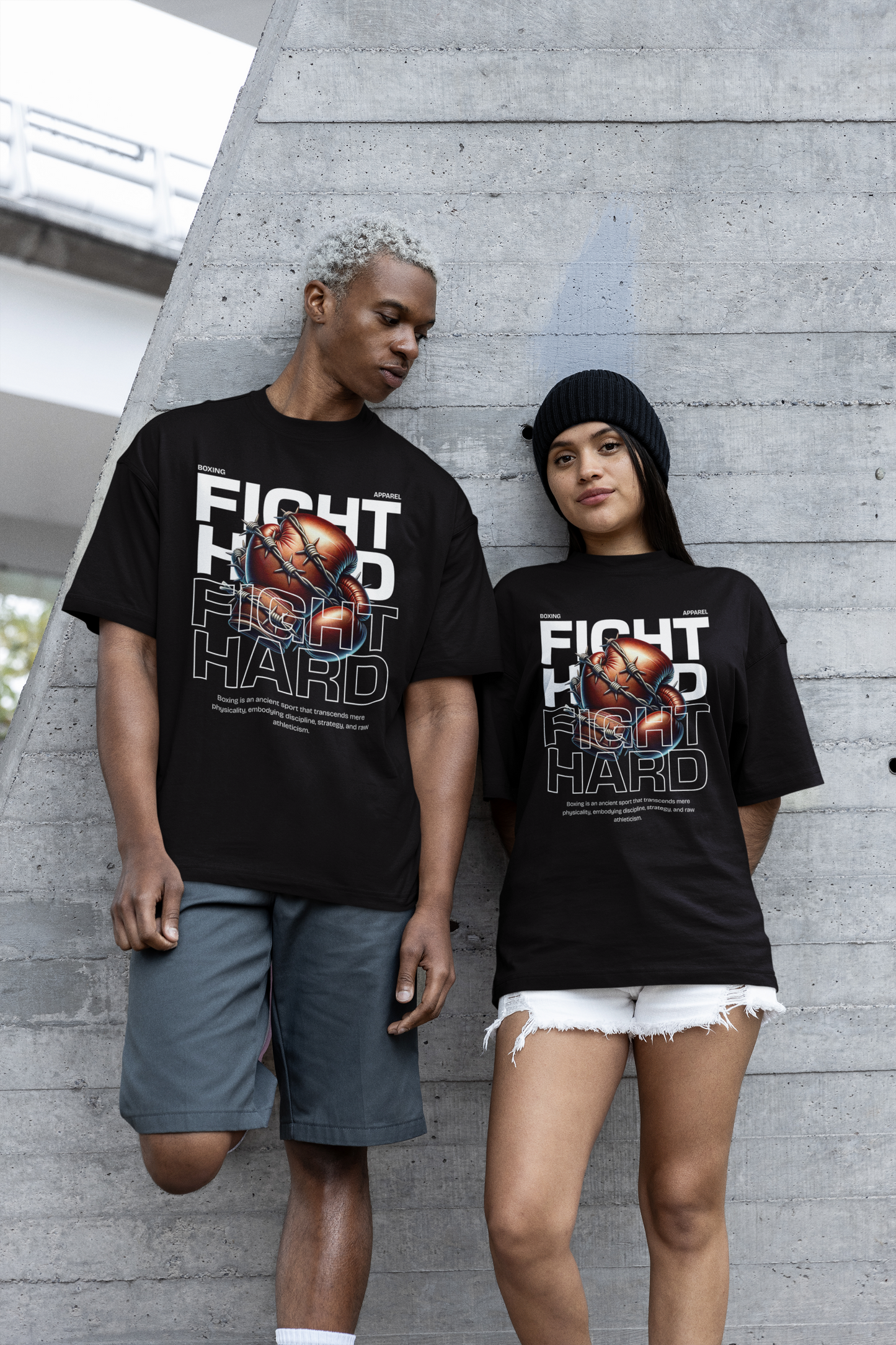 Unisex organic oversized high neck t-shirt